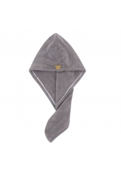 Полотенце-тюрбан (чалма) для сушки волос Fast Dry Hair из микрофибры серый