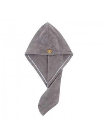 Полотенце-тюрбан (чалма) для сушки волос Fast Dry Hair из микрофибры серый