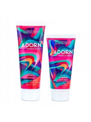 Набір Adorn Velvet DUO шампунь та крем-кондиціонер для зволоження та блиску волосся, 240/180 мл