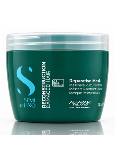 Маска Alfaparf Semi Di Lino Reconstruction Reparative Mask для поврежденных волос, 500 мл