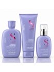 Набор Alfaparf Milano Semi Di Lino Smooth TRIO шампунь, кондиционер и крем для разглаживания волос, 250+200+150 мл