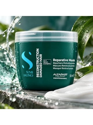 Маска Alfaparf Semi Di Lino Reconstruction Reparative Mask для поврежденных волос, 500 мл