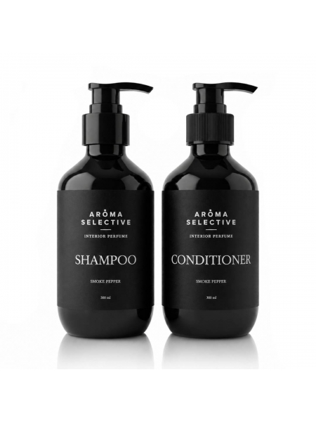 Набір Aroma Selective Smoke Pepper DUO-M парфумований шампунь і кондиціонер для всіх типів волосся, 2х300 мл