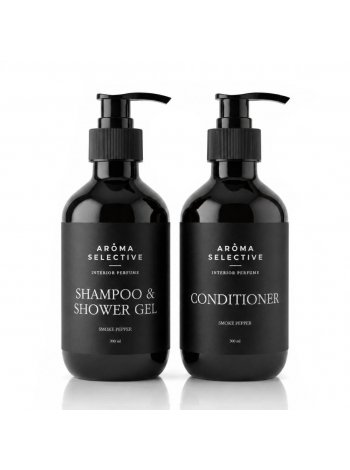 Набор Aroma Selective Smoke Pepper DUO-L парфюмированный шампунь/гель для душа и кондиционер для всех типов волос, 2×500 мл