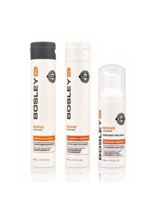 Набор Bosley MD Bos Revive Kit для восстановления истонченных окрашенных волос (шампунь, кондиционер, тритмент)