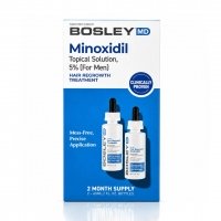 Раствор с миноксидиллом 5% Bosley MD Hair Regrowth Treatment для восстановления роста волос у мужчин, 2x60 мл