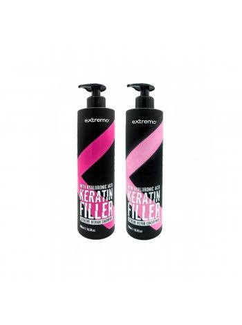 Набір Extremo Keratin Filler Repair шампунь та кондиціонер для відновлення волосся з кератином (EX428/ЕХ431), 2х200 г (розлив)