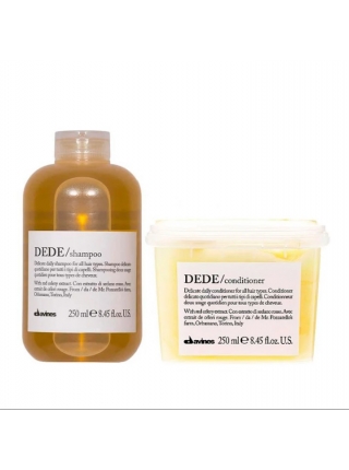 Набір Davines Essential Dede DUO шампунь та кондиціонер для делікатного очищення волосся, 2х250 мл
