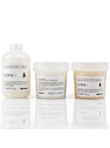 Набір Davines LOVE Curl шампунь, кондиціонер та маска для кучерявого волосся, 3х250 мл