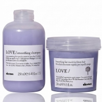Набор Davines Love Lovely Smoothing шампунь и маска для разглаживания волос, 2х250 мл