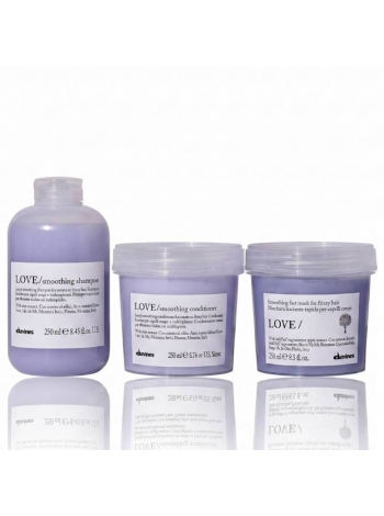 Набор Davines Love Lovely Smoothing шампунь, кондиционер и маска для разглаживания волос, 3х250 мл