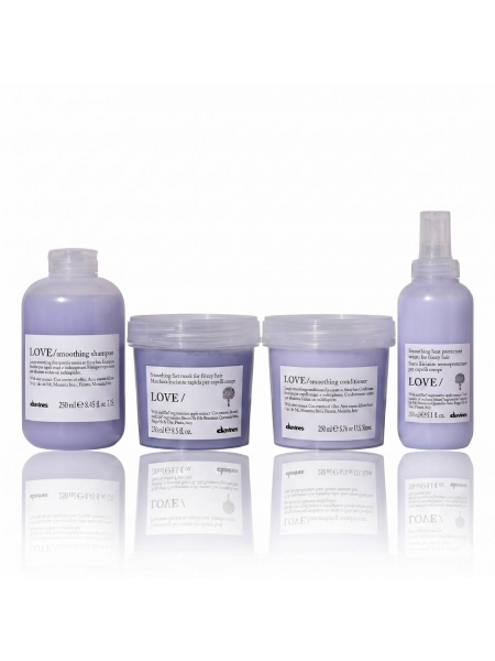 Набор Davines Love Lovely Smoothing шампунь, кондиционер, маска и сыворотка для разглаживания волос, 3x250+150 мл