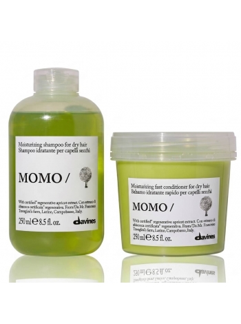 Набір Davines MOMO DUO зволожуючий шампунь та кондиціонер для сухого волосся, 2х250 мл