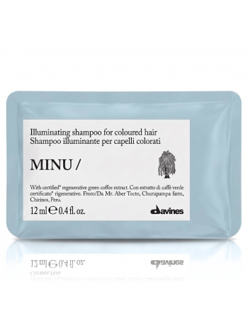 Шампунь Davines Minu Essential Haircare Shampoo для фарбованого волосся, 12 мл (саше)