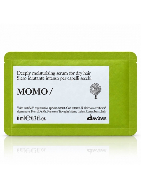 Сироватка Davines MOMO Moisturizing Serum для глибокого зволоження сухого волосся, 6 мл (саше)