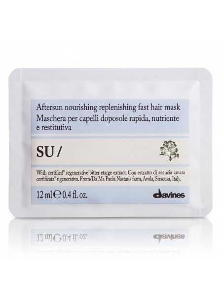 Зволожувальна маска Davines SU Hair Mask для живлення волосся після сонця, саше 12 мл