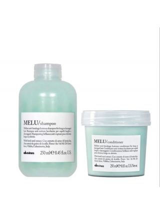 Набор Davines Melu DUO шампунь и кондиционер для предотвращения ломкости волос, 2х250 мл