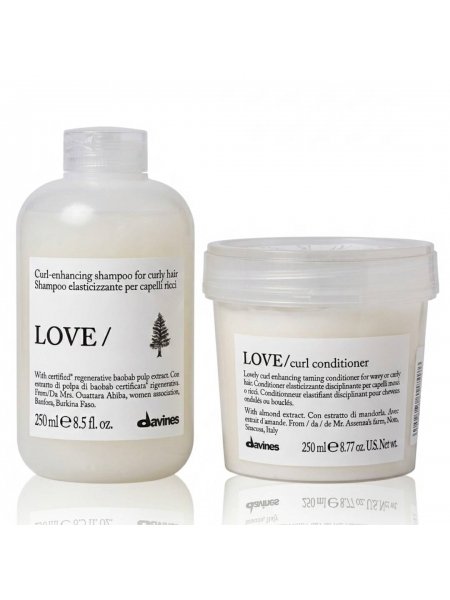 Набір Davines LOVE Curl шампунь та кондиціонер для кучерявого волосся, 2х250 мл