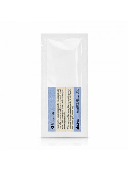 Молочко-кондиционер Davines SU Hair Milk для увлажнения и защиты волос после солнца, саше 6 мл