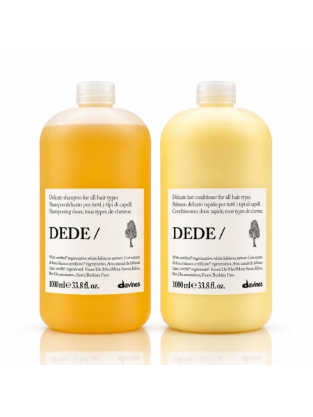 Набор Davines Essential Dede DUO шампунь и кондиционер для деликатной очистки волос, 2х1000 мл