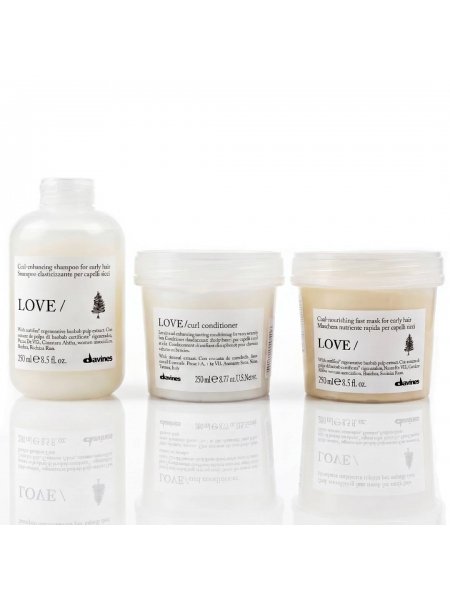 Набір Davines LOVE Curl шампунь, кондиціонер та маска для кучерявого волосся, 3х250 мл