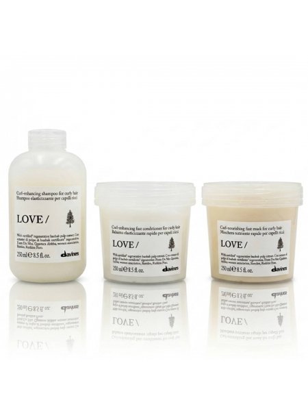 Набор Davines LOVE Curl шампунь, кондиционер и маска для вьющихся волос, 3х250 мл
