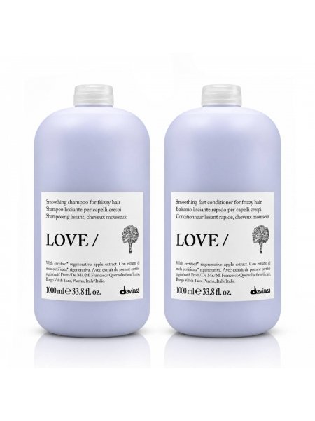 Набір Davines Love Lovely Smoothing розгладжуючі шампунь і кондиціонер, 2х1000 мл