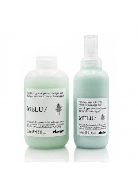 Набор Davines Melu DUO шампунь и сыворотка для предотвращения ломкости волос, 250+150 мл