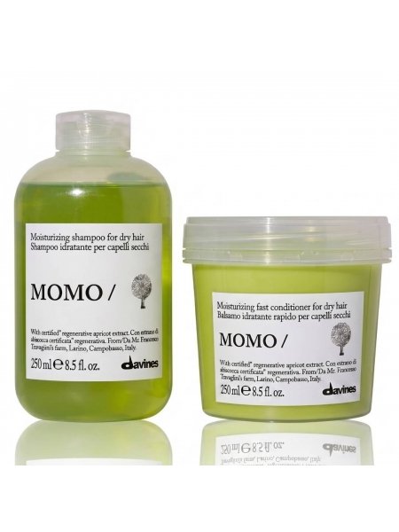 Набір Davines MOMO DUO зволожуючий шампунь та кондиціонер для сухого волосся, 2х250 мл