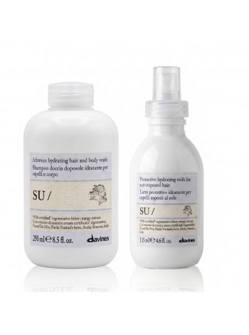 Набор Davines SU DUO шампунь и молочко-кондиционер для волос после солнца, 250 + 135 мл