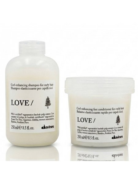 Набор Davines LOVE Curl шампунь и кондиционер для вьющихся волос, 2х250 мл