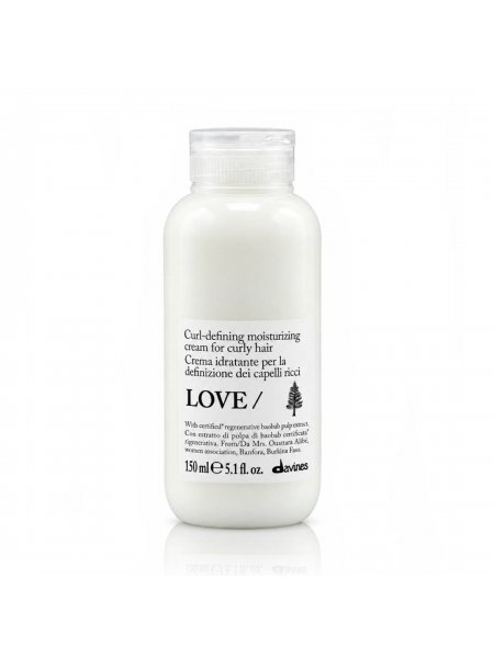 Незмивний крем Davines Love Curl Moisturizing Cream для зволоження формування локонів кучерявого волосся, 150 мл