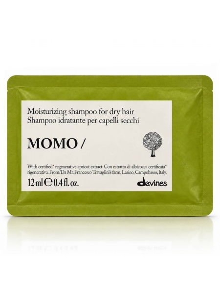 Зволожуючий шампунь Davines Momo Moisturizing Shampoo для сухого волосся, 12 мл (саше)