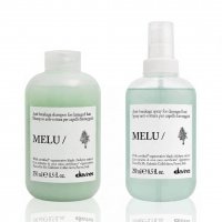 Набор Davines Melu DUO шампунь и термозащитный спрей для предотвращения ломкости волос, 2х250 мл