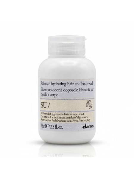 Шампунь Davines SU Hair And Body Wash для тела и волос после солнца саше, 75 мл