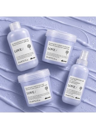 Набор Davines Love Lovely Smoothing: шампунь, кондиционер, маска и сыворотка для разглаживания волос, 3×250+150 мл