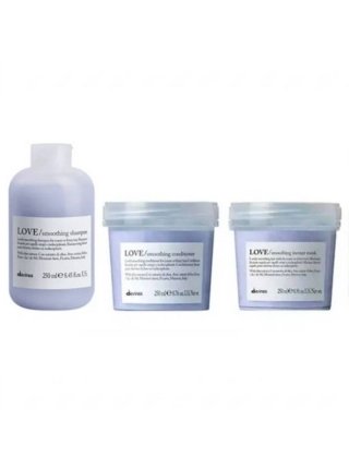Набор Davines Love Lovely Smoothing шампунь, кондиционер и маска для разглаживания волос, 3х250 мл