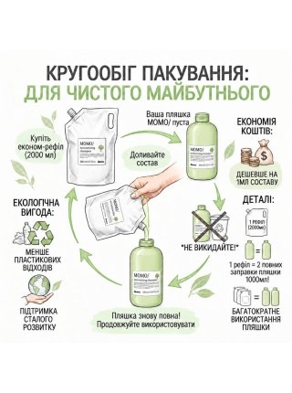Зволожуючий шампунь Davines Momo Moisturizing Shampoo Refill для сухого волосся, 2000 мл