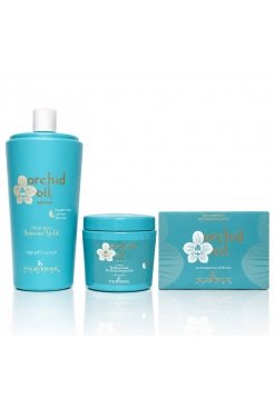 Набір KLERAL System TRIO Orchid шампунь, маска й ампули з олією орхідеї для сухого волосся 1000/500/100 мл