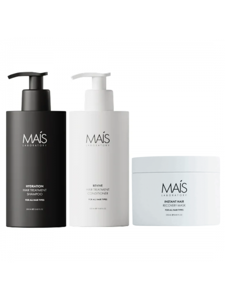 Набір Mais Hydration Hair Treatment TRIO шампунь, кондиціонер і маска для відновлення пошкодженого волосся 2х300+250 мл