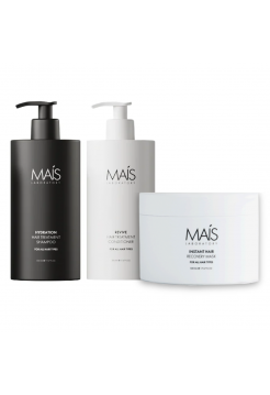 Набір Mais Hydration Hair Treatment TRIO шампунь, кондиціонер і маска для відновлення пошкодженого волосся 3х500 мл