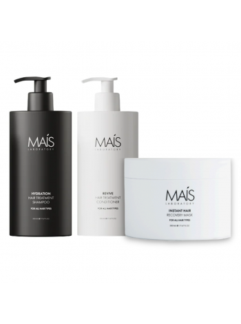 Набір Mais Hydration Hair Treatment TRIO шампунь, кондиціонер і маска для відновлення пошкодженого волосся 3х500 мл