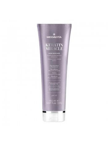 Розгладжуюча маска Medavita Keratin Miracle Sleek Hair Mask для пухнастого та неслухняного волосся 150 мл