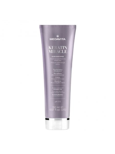 Розгладжуюча маска Medavita Keratin Miracle Sleek Hair Mask для пухнастого та неслухняного волосся 150 мл