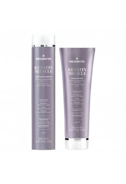 Набір Medavita Keratin Miracle Sleek Hair DUO шампунь і маска для пухнастого та неслухняного волосся 250/150 мл