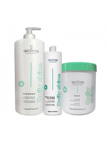 Набір Envie Daily Shine Shampoo, кондиціонер, маска для волосся (EN474/EN476/EN477), 500г (розлив)/500 мл (заводська)/500 г (розлив)