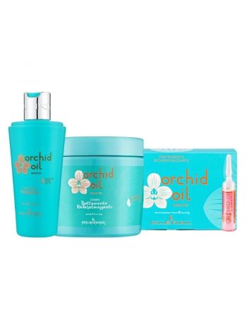 Набор KLERAL System TRIO Orchid шампунь, маска и ампулы с маслом орхидеи для сухих волос 300/500/100 мл