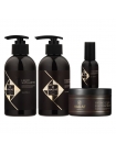 Набір Hadat Liquid Silk QUAD шампунь, кондиціонер, маска, олія для відновлення блиску та гладкості волосся 2х250/300/60 мл