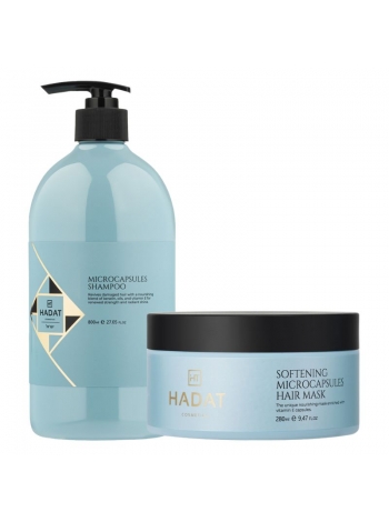 Набір Hadat Microcapsules DUO шампунь і маска для пошкодженого волося з мікрокапсулами 800/280 мл