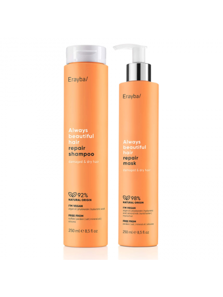 Набор Erayba ABH Repair DUO шампунь и маска для поврежденных и сухих волос 2х250 мл